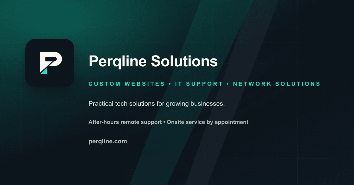 Perqline Solutions branded social preview artwork